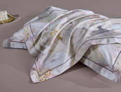 Постельное белье с летними одеялами из египетского хлопка Premium ASABELLA Цветочный шарм 50х70 (2шт) семейное
