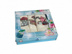 Набор кухонных полотенец вафельных хлопковых KARVEN HM740 NILTEKS V4 ЧАЙНИК 40х60 (3шт)