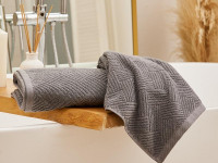 Полотенце махровое TAC VENTURA GRAY серое 70х140