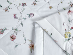 Постельное белье из египетского хлопка Premium с двумя летними одеялами ASABELLA Нежные мечты 50х70 (2шт) семейное