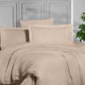 Постельное белье из страйп сатина KARVEN N162-SS-007 KBEJ темно-бежевое 50х70 (1шт), 70х70 (1шт) 1,5-спальное