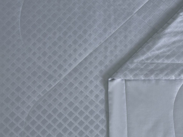 Постельное белье с летними одеялами из хлопкового жаккарда ASABELLA Серо-голубая дымка 50х70 (2шт) семейное