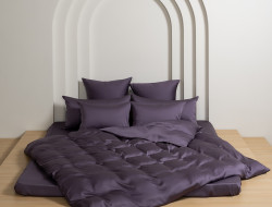 Постельное белье с простыней на резинке 180х200 GERMAN GRASS VIOLET BRILLIANT GRASS 50х70 (2шт) евро